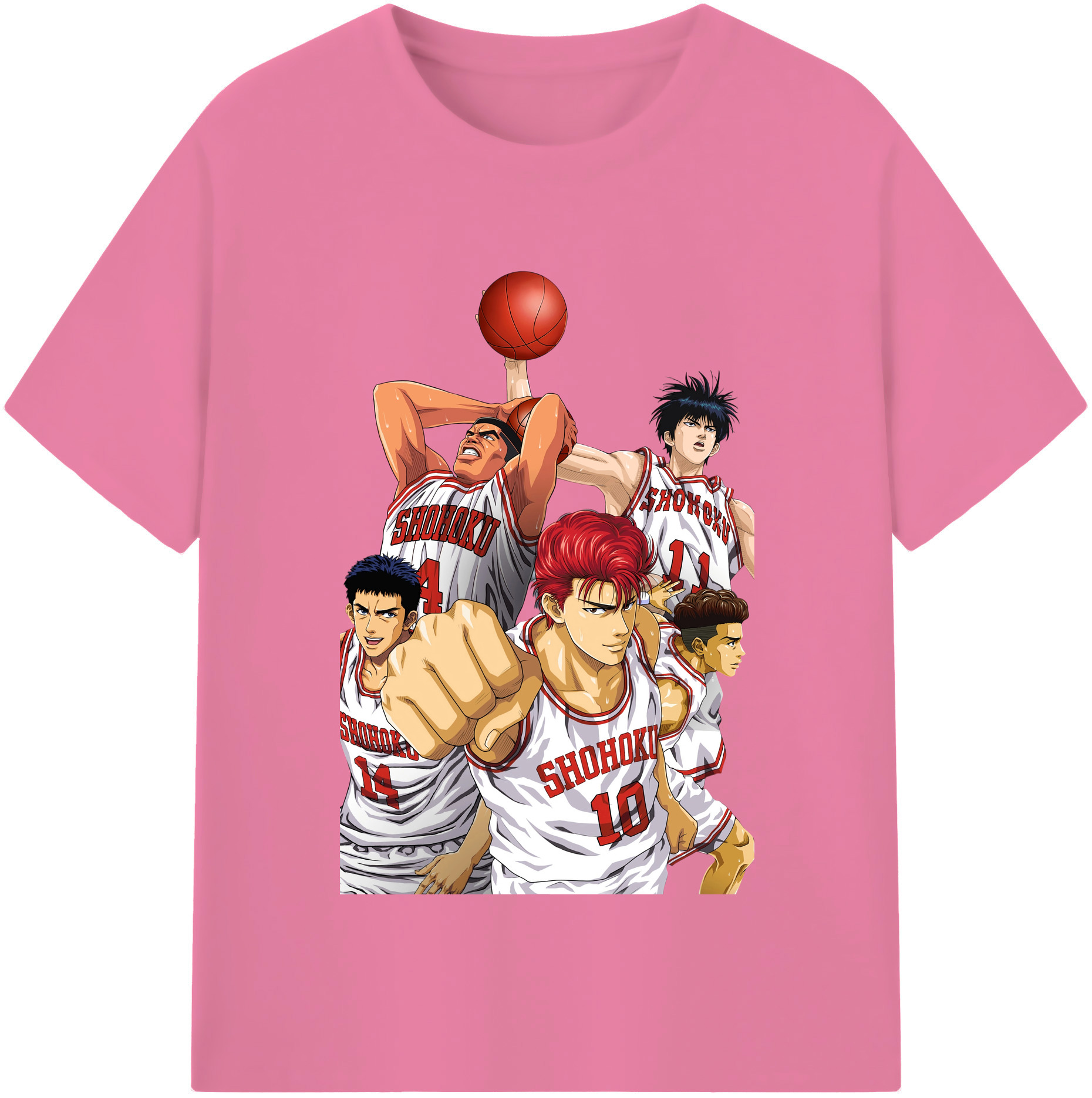 SLAM DUNK／スラムダンク 綿100％半袖Tシャツ（フロントプリント）